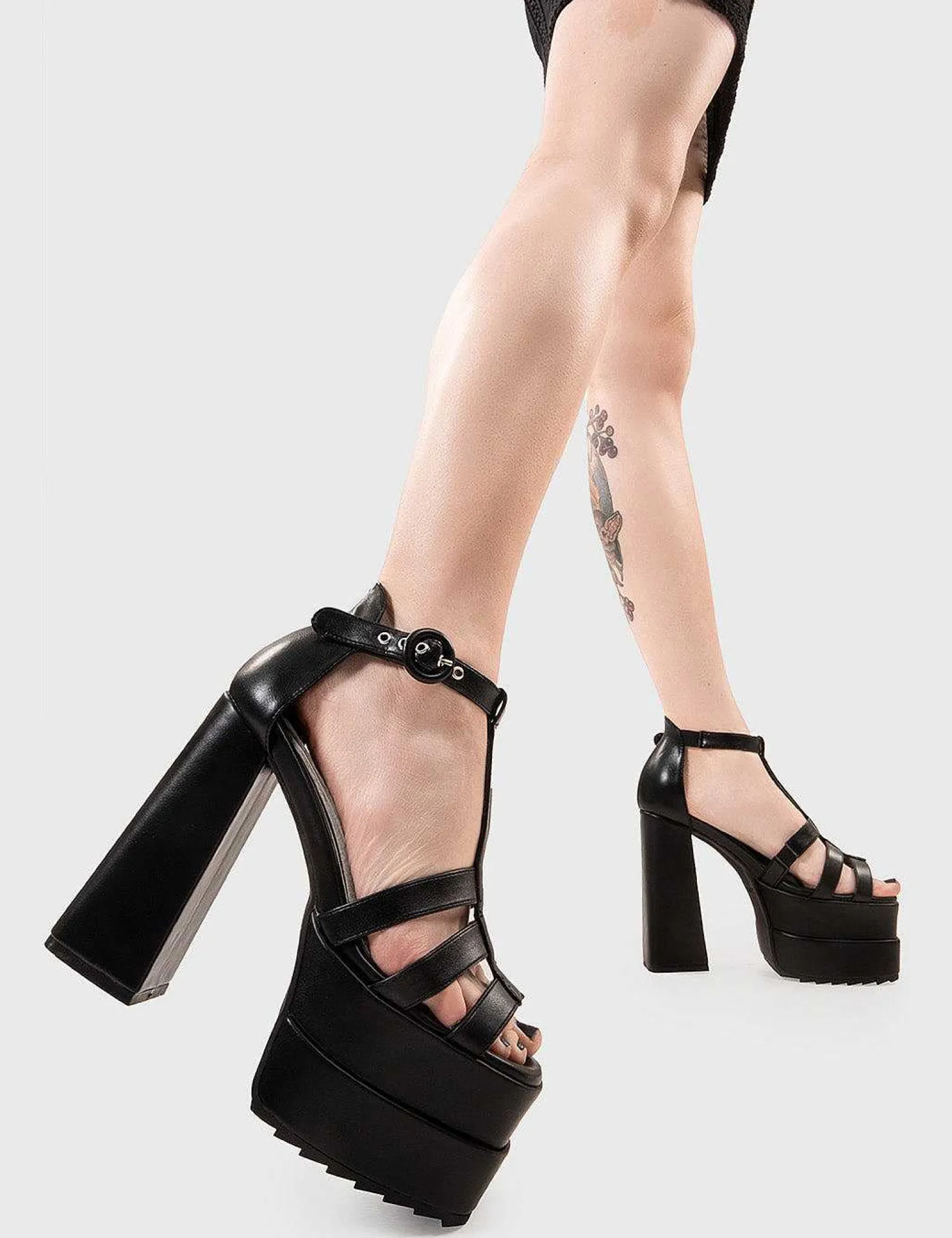Lamoda Calf>Attention Platform Sandals