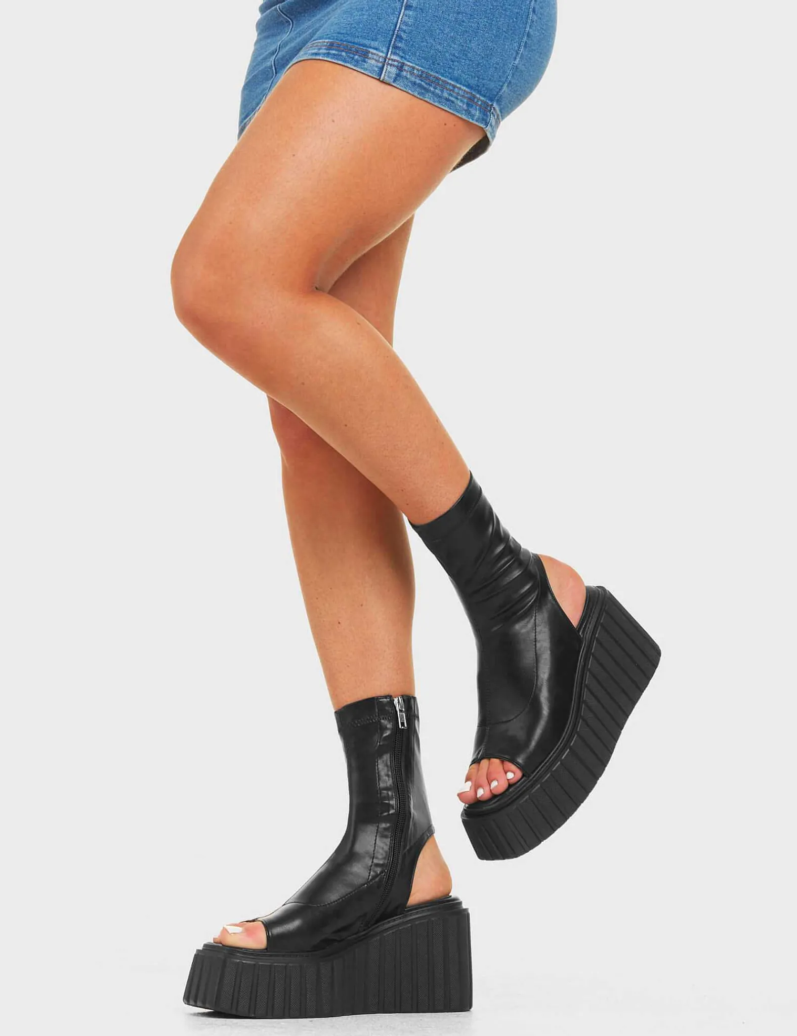Lamoda Ankle>Games Of Luck Chunky Platform Creeper Ankle Boots