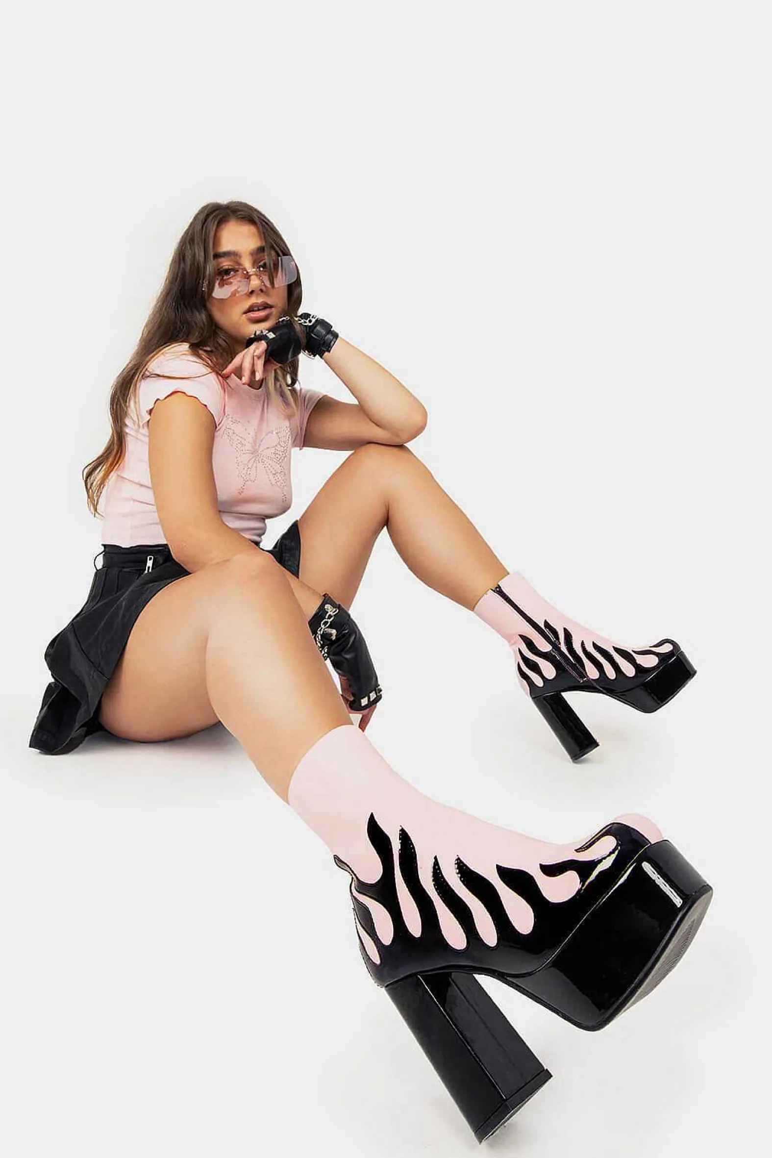 Lamoda Ankle>High Voltage Platform Ankle Boots