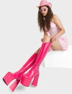 Lamoda Knee High>Keep It Up Platform Knee High Boots