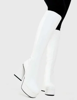 Lamoda Knee High>Keepin' It Classy Platform Knee High Boots