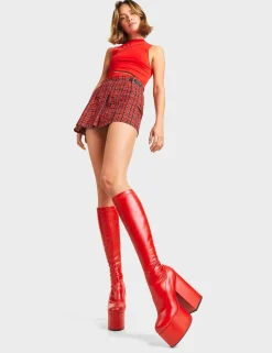 Lamoda Knee High>Messenger Platform Knee High Boots