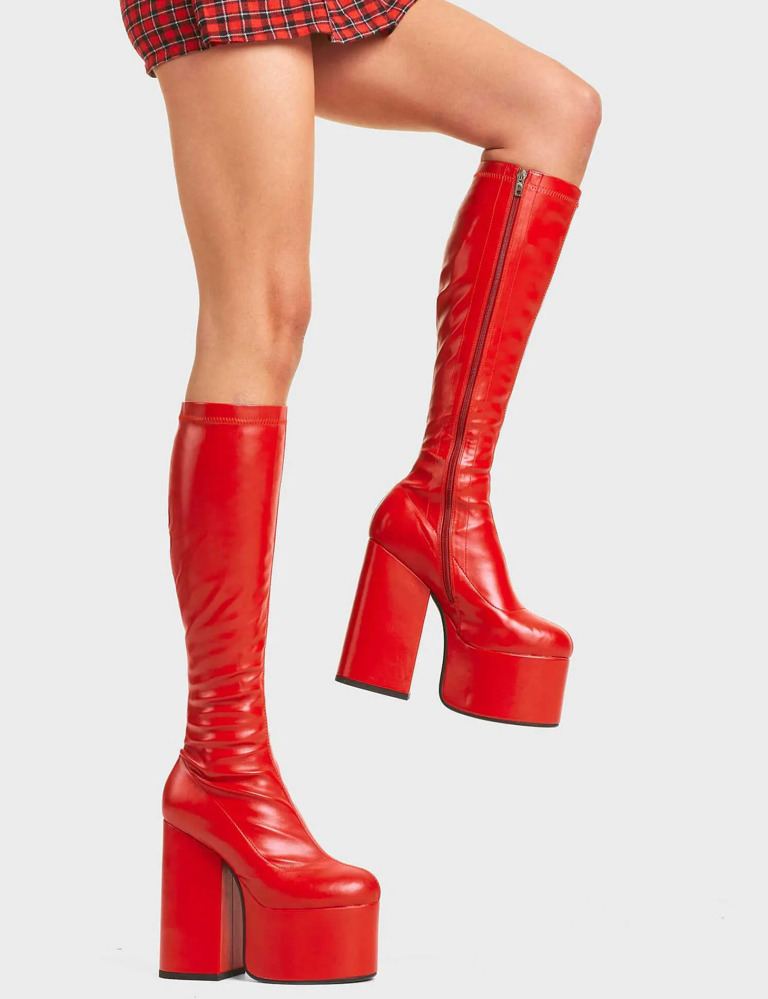 Lamoda Knee High>Messenger Platform Knee High Boots
