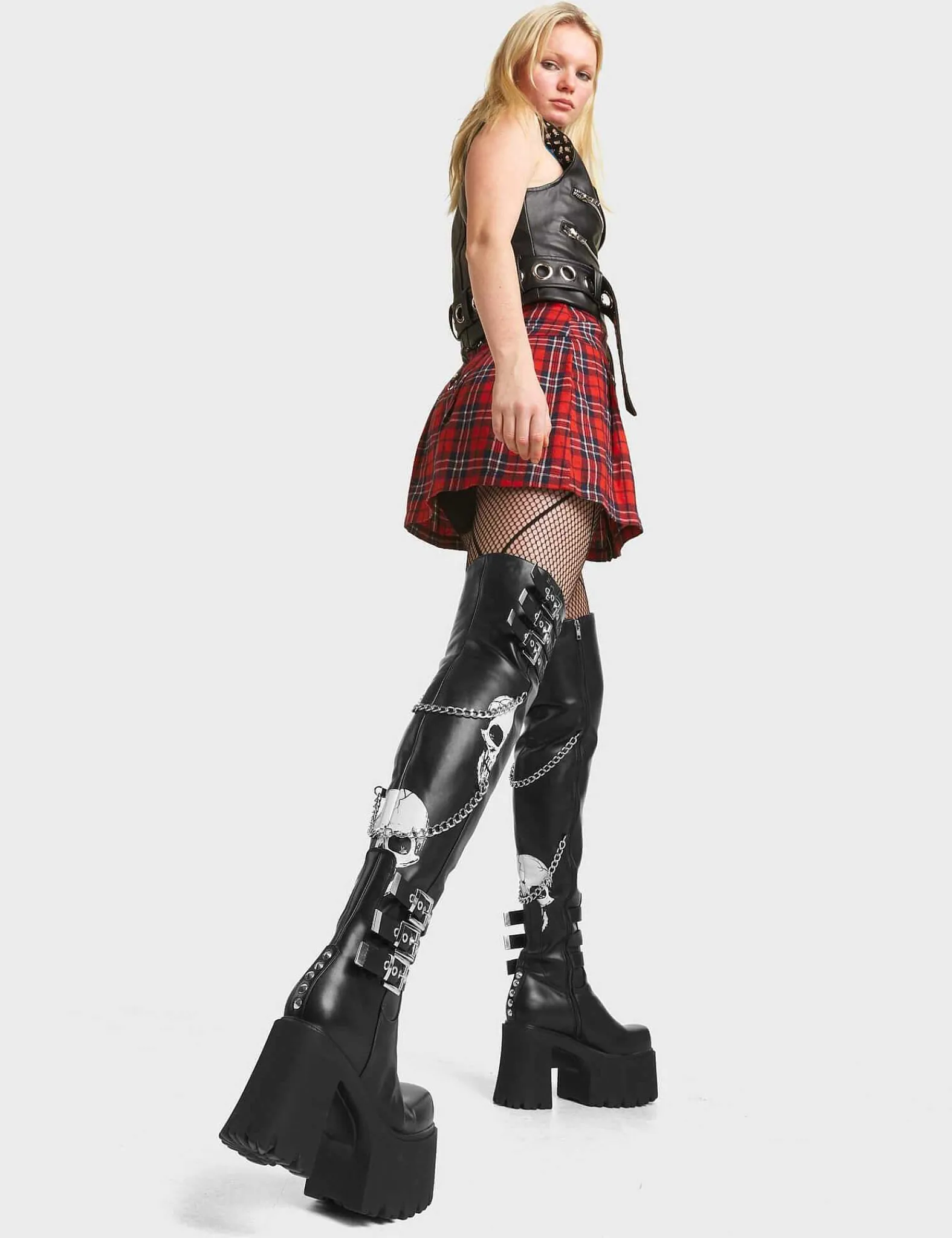 Lamoda Chunky>Nemesis Chunky Platform Thigh High Boots