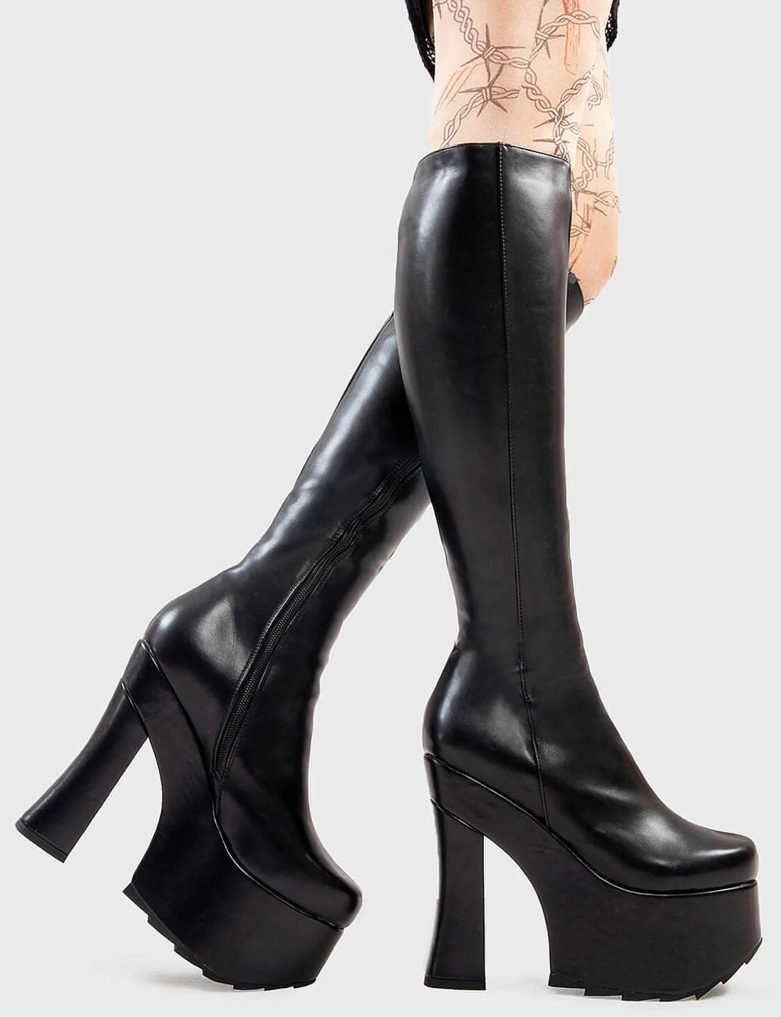 Lamoda Knee High>Night Vision Platform Knee High Boots
