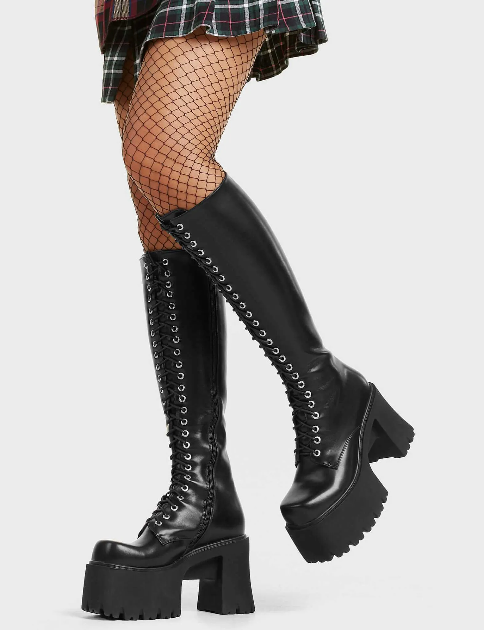 Lamoda Knee High>On Ropes Chunky Platform Knee High Boots
