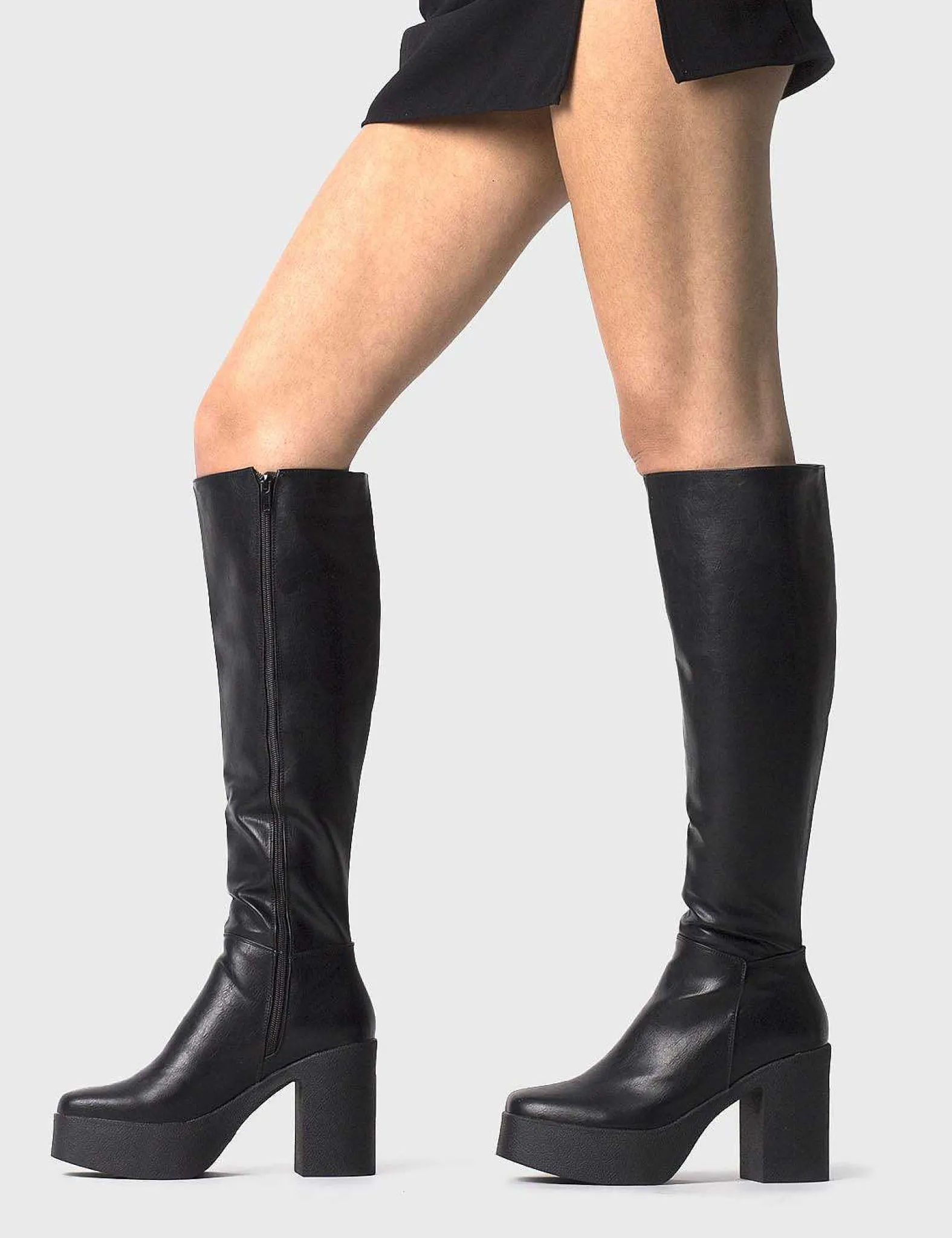 Lamoda Platform>Slick Nicks Wide Calf Platform Knee High Boots