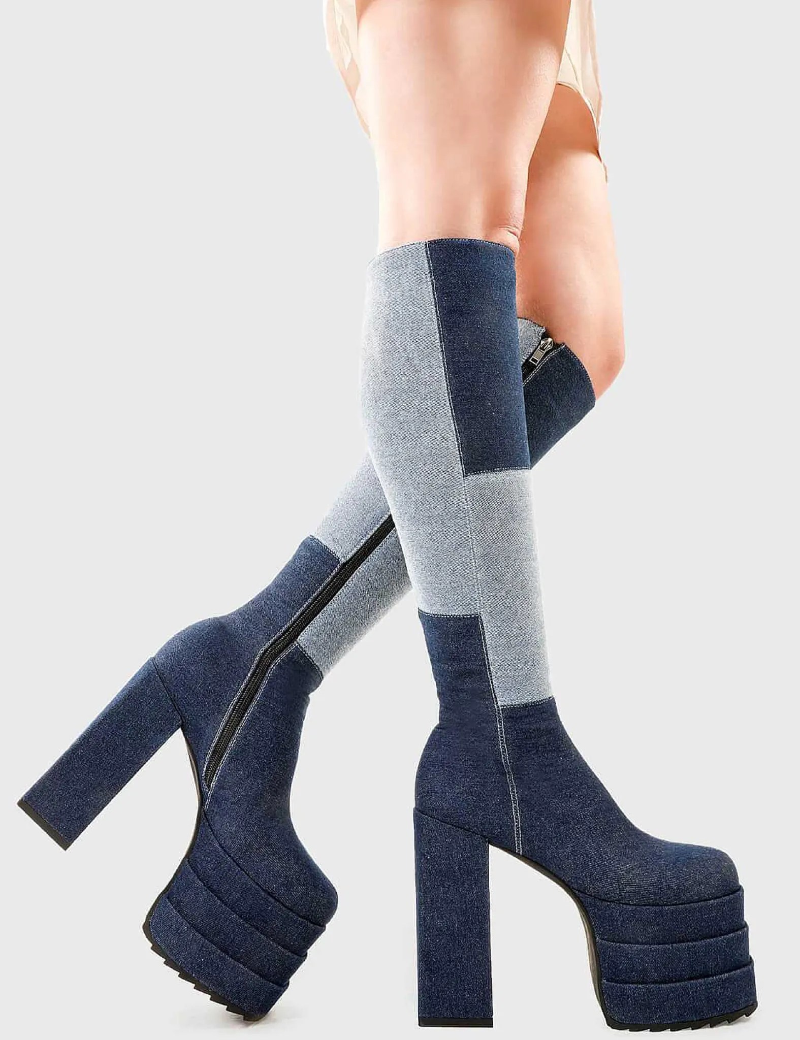 Lamoda Knee High>Talk Of The Town Platform Knee High Boots