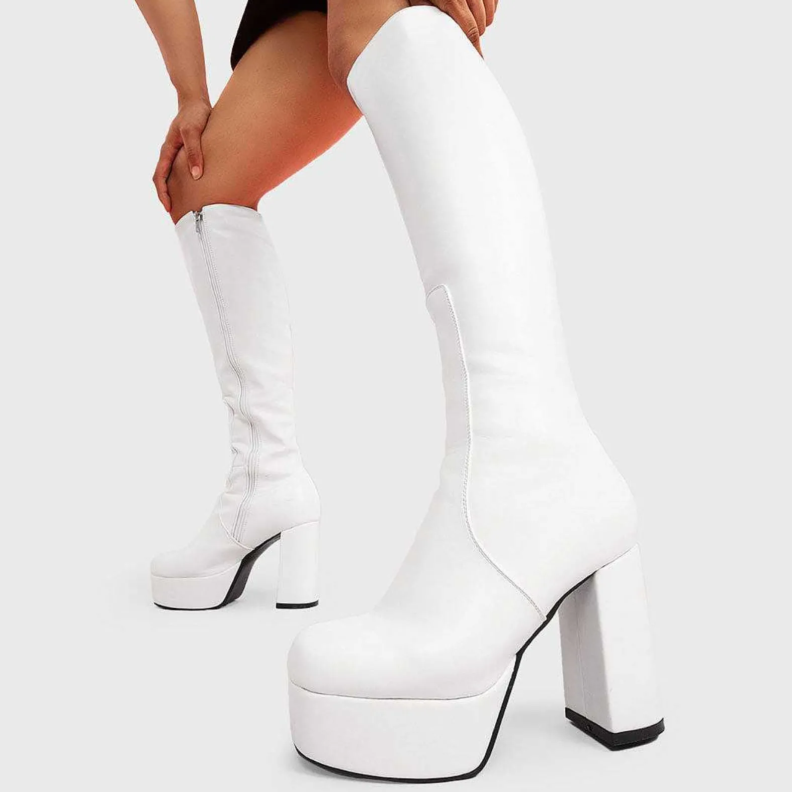 Lamoda Platform>Whatta Showdown Wide Calf Platform Knee High Boots